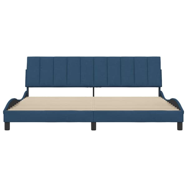 Bed Frame without Mattress "Hanko" Blue 200x200 cm Fabric