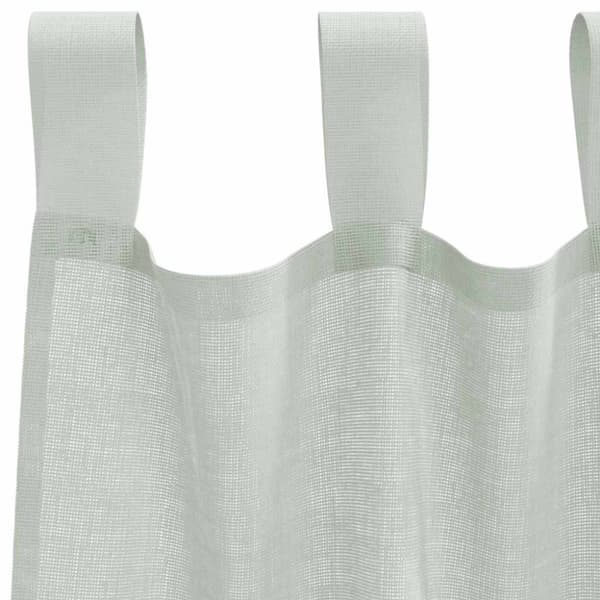 Voile gardiner med stångfickor 2 st ljusgrå