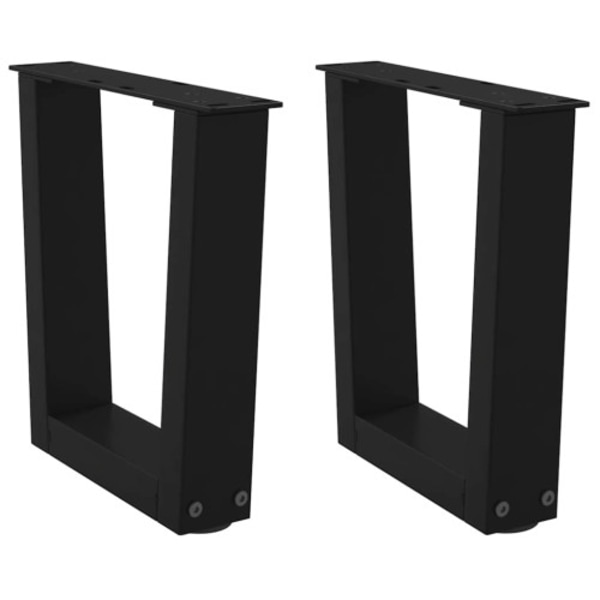 Soffbordsben V-formade 2 st svarta 30x(30-31,3) cm stål
