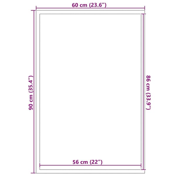 Dörrmatta brun 60x90 cm