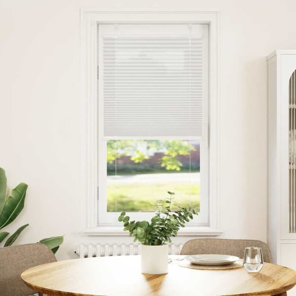 Plisserad persienn ljusgrå 65x150cm tyg bredd 64,4cm polyester