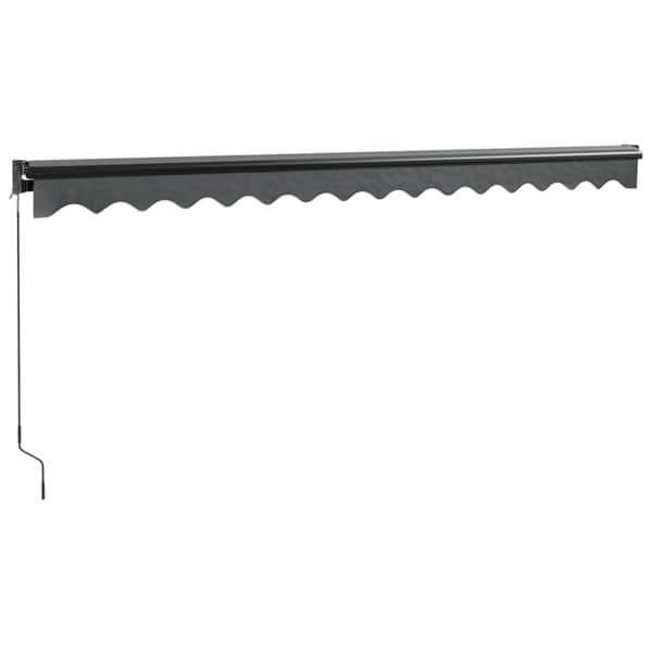 Markis infällbar antracit 4x3 m tyg&aluminium