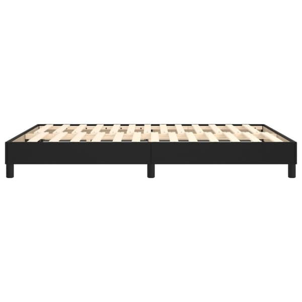 Boxspring-sängram svart 140x190 cm konstläder