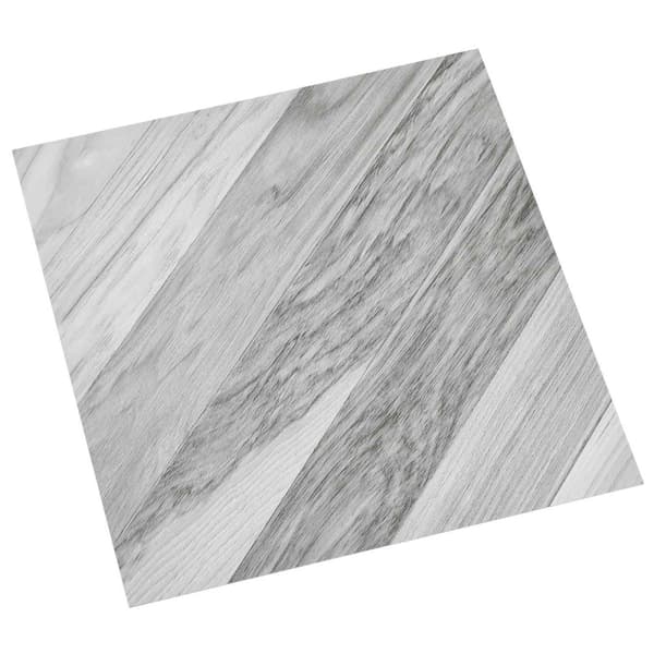 Golvplankor 55 pcs Grå 5,11 m² PVC
