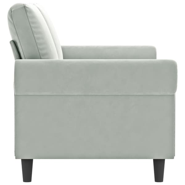 2-sitssoffa ljusgrå 140 cm sammet