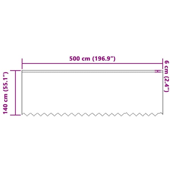 Spetsgardin med gardiner Blommor Vit 140 x 500 cm Polyester