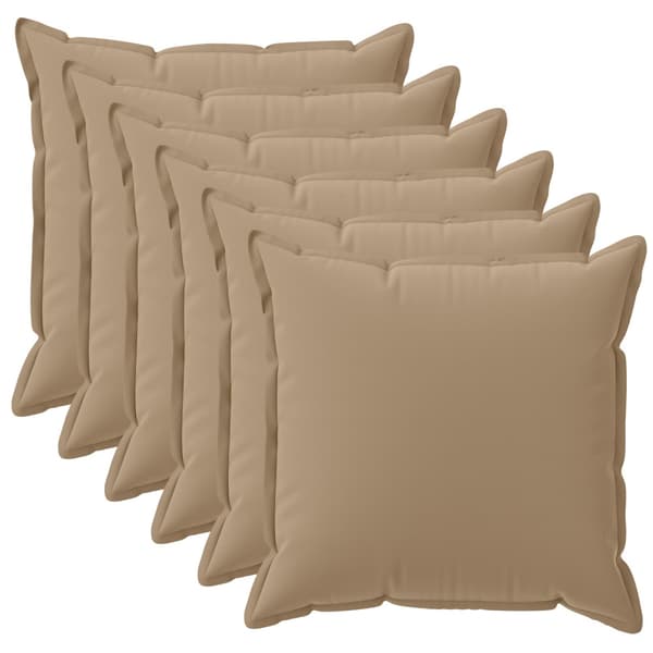 Kudde med kudde HOUTEN 6 st Taupe Polyester