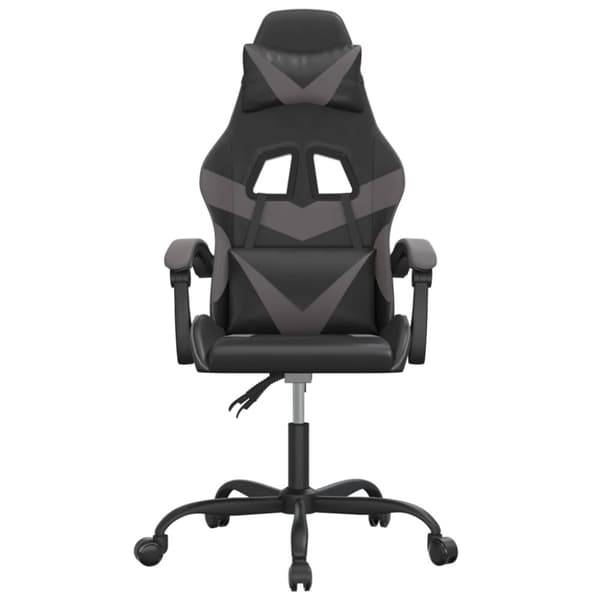 Gamingstol svart och grå konstläder