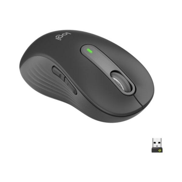 Logitech Signature M650 L LEFT - mus - stor storlek - 2.4 GHz, Bluetooth - grafit
