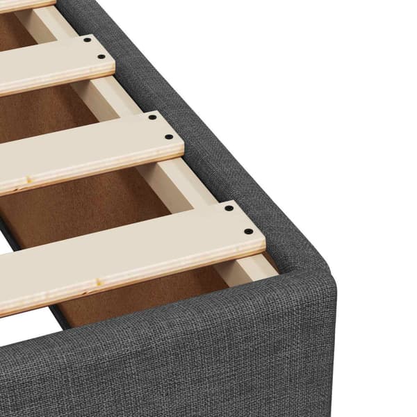 Boxspring säng med madrass och LED Mörkgrå 140 x 200 cm Tyg