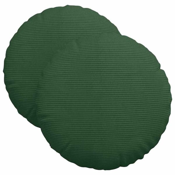 Sittkuddar 2 pcs Mörkgrön Ø 40 cm Kordread tyg