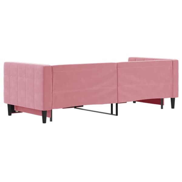 Dagbädd utdragbar rosa 80x200 cm sammet