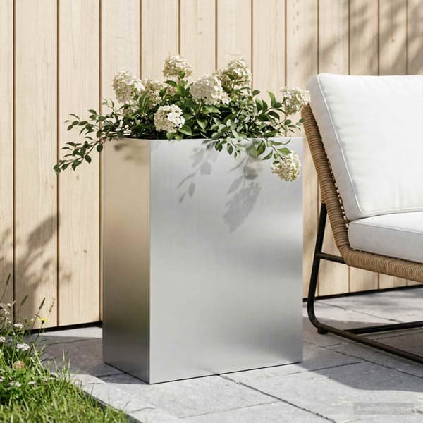 Trädgårdsplanterare Silver 40 x 20 x 40 cm Galvaniserat stål