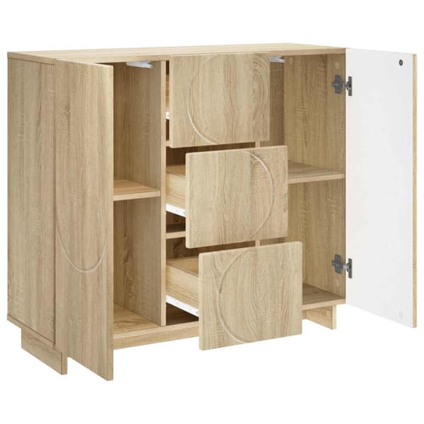 Sideboard Sonoma-ek 85.5 x 31 x 75 cm Konstruerat trä