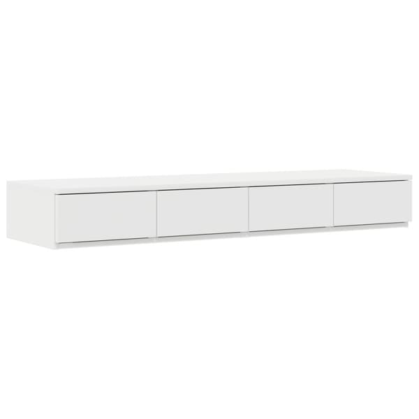 Förvaringssängram med låda Vit 120 cm Konstruerat trä