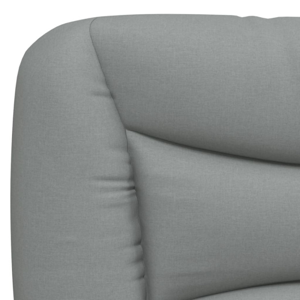 Bed with Mattress "Hvar" Light Grey 160x200 cm Fabric