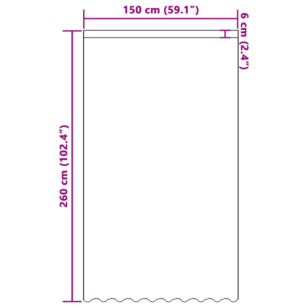 Spetsgardin med gardiner Blommor Vit 260 x 150 cm Polyester