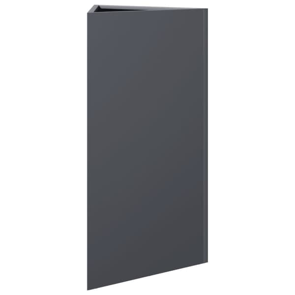 Odlingslådor 2 st antracit triangulär 40x34,5x75 cm stål