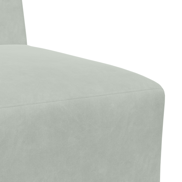 Modulsofa utan armstöd 2 pcs Ljusgrå 55 x 74 x 82 cm Sammet