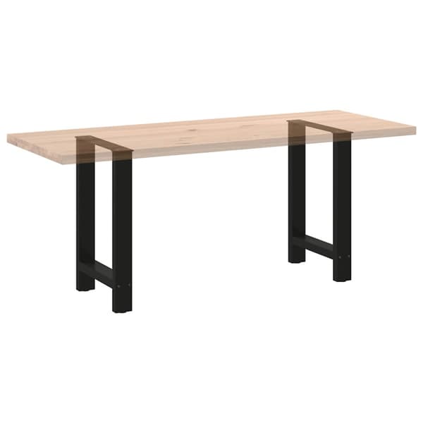 Matbordsben svarta 2 st 60x(72-73) cm stål