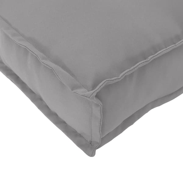 Kudde Grå 100 x 40 x 8 cm Oxford Tyg