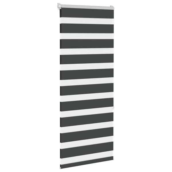 Rullgardin zebra svart 60x150 cm tyg bredd 55,9 cm polyester