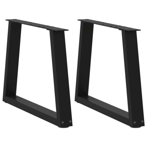 Soffbordsben V-formade 2 st svarta 60x(42-43,3) cm stål