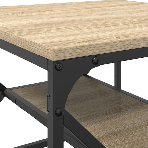 Kaffeebord Sonoma-ek 51 x 50 x 40 cm Konstruerat trä och stål
