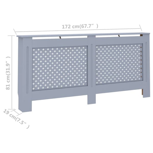 Elementskydd antracit 172x19x81,5 cm MDF