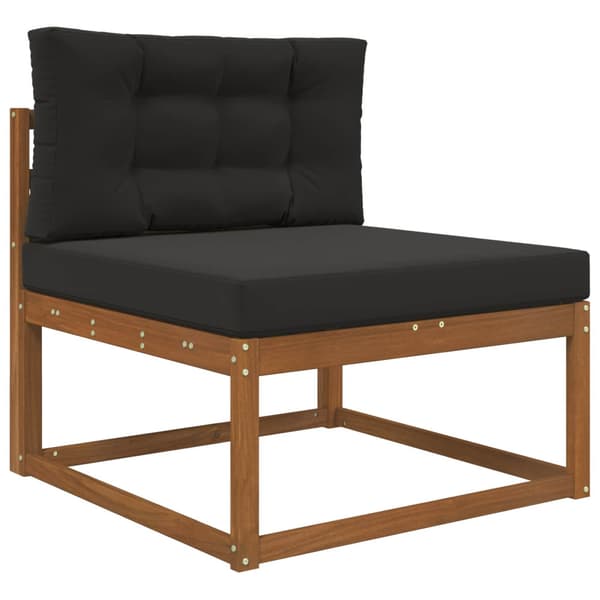 Utomhus Soffa Kudde 2 pcs Svart Polyester