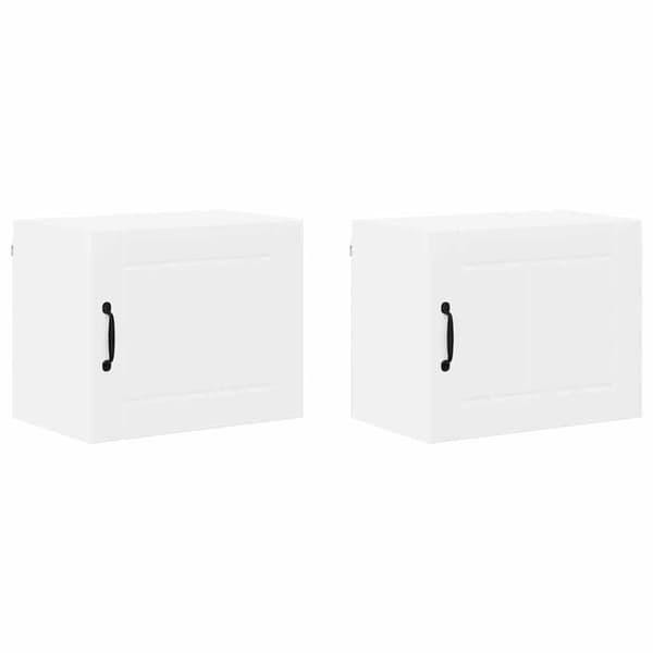 Köksskåp Lucca 2 pcs Vit 50 x 31 x 40 cm Konstruerat trä
