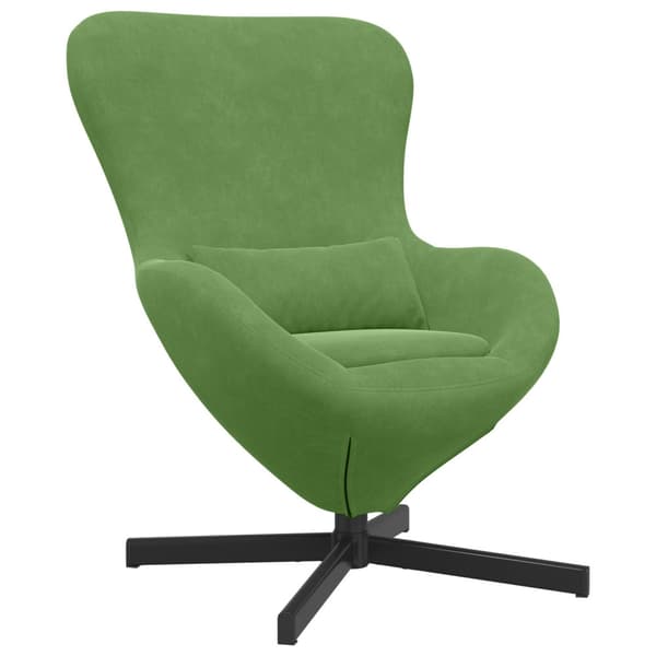 Äggfåtölj Ljusgrön 63 x 73 x 90 cm Sammet