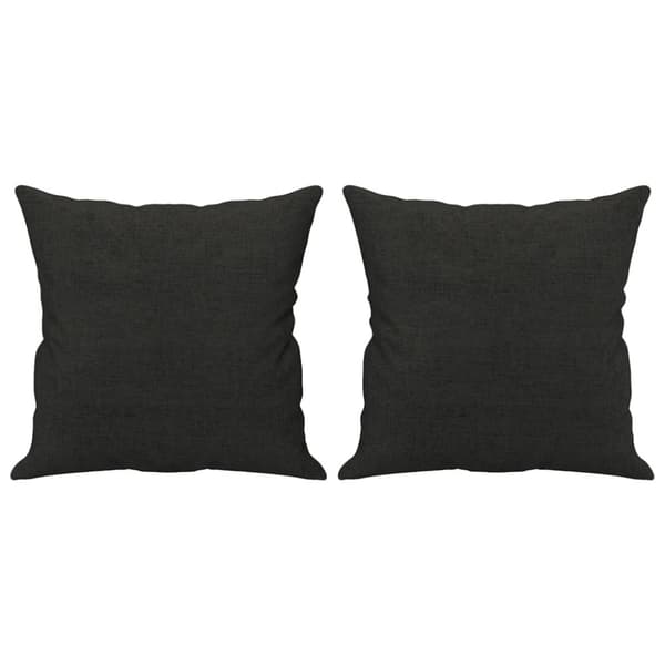 2-sits soffa med prydnadskuddar svart 120 cm tyg