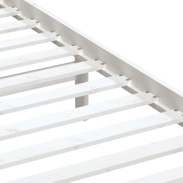 Sängram vit massiv furu 90x200 cm