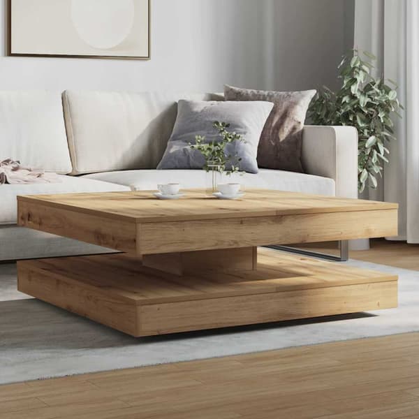 Soffbord 360 grader vridbart artisan ek 90x90x34,5 cm