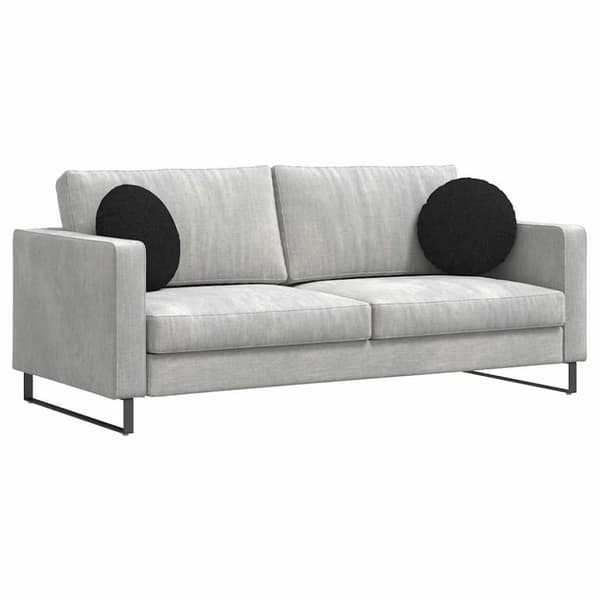Sittkuddar 2 pcs Svart Ø40 x 13 cm tyg