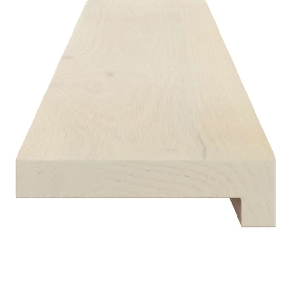 Trappsteg 4 st 100 x 25 x 2 cm Vit Massivt Ekträ