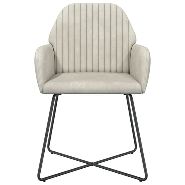 Matstolar 4 pcs Sammet Gräddvit 55 x 50 x 84 cm