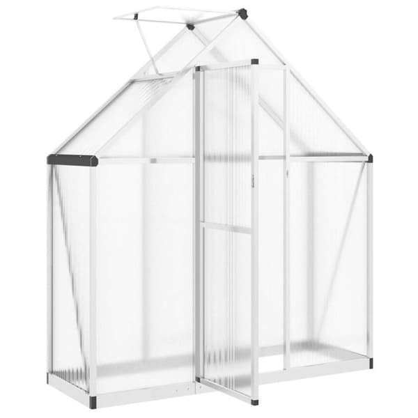 Växthus med ram silver 169x58x195 cm aluminium