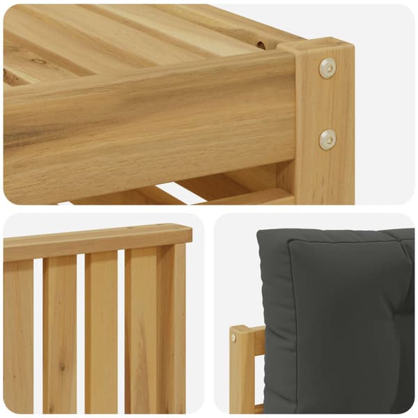 Utomhussoffset 5 pcs Vit och antracit
