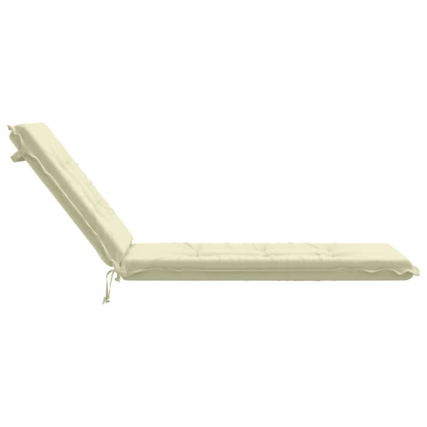 Solstol Kudde GEMERT 100% Polyester Gräddvit 190 x 60 x 9 cm