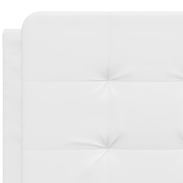 Bed Frame with LED without Mattress "Zadar" White 140x190 cm