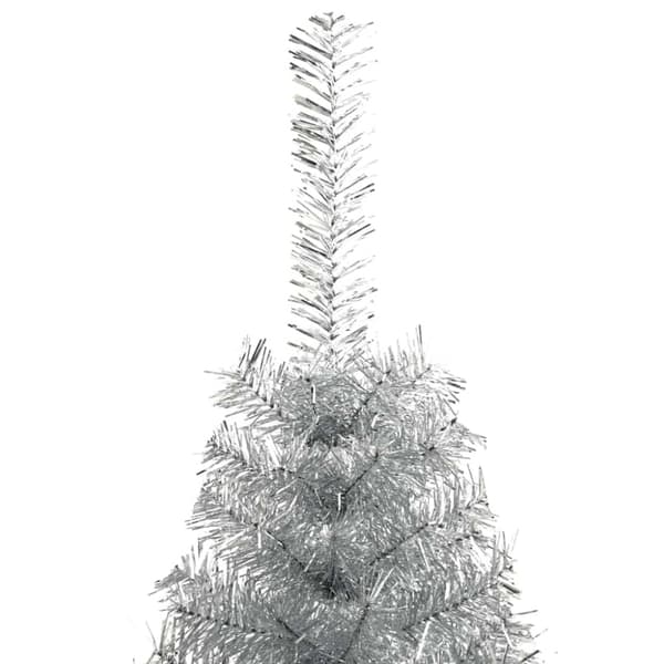 Konstgjord Förbelyst Julgran Silver 120 cm PET