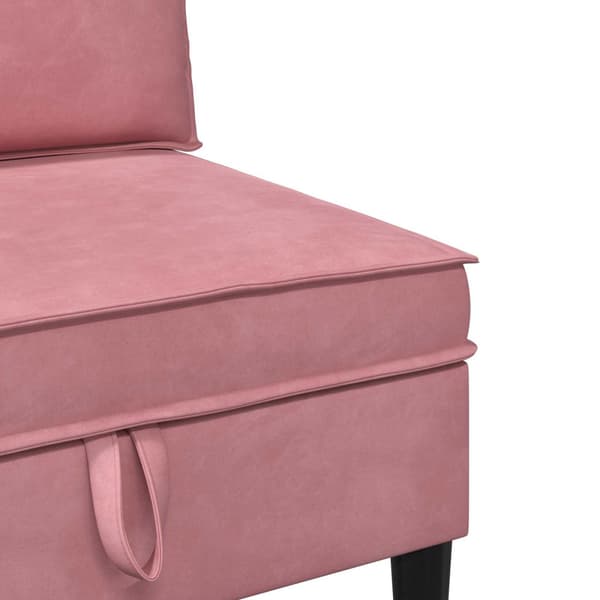Möbelset för vardagsrummet med kudde 3 pcs Rosa Sammet
