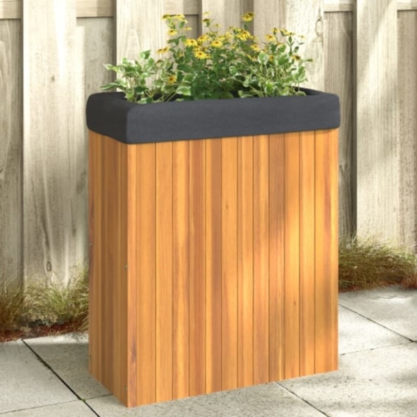 Odlingslåda 55 x 23,5 x 30,5 cm massivt akaciaträ