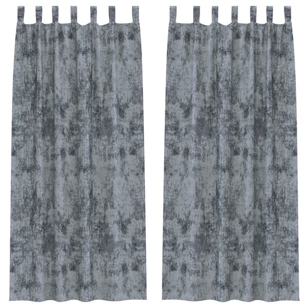 Sammetsgardiner 2 pcs Silvergrå 260 x 140 cm Sammet