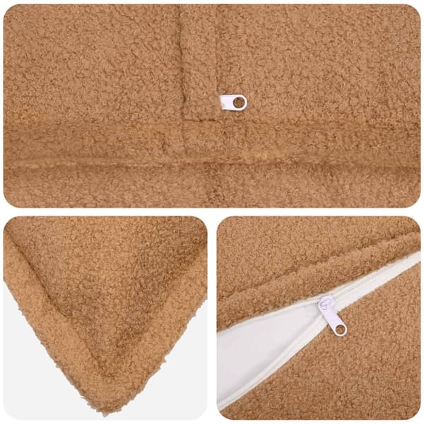Kuddöverdrag 2 st HOUTEN Beige 80 x 80 cm Bouclé