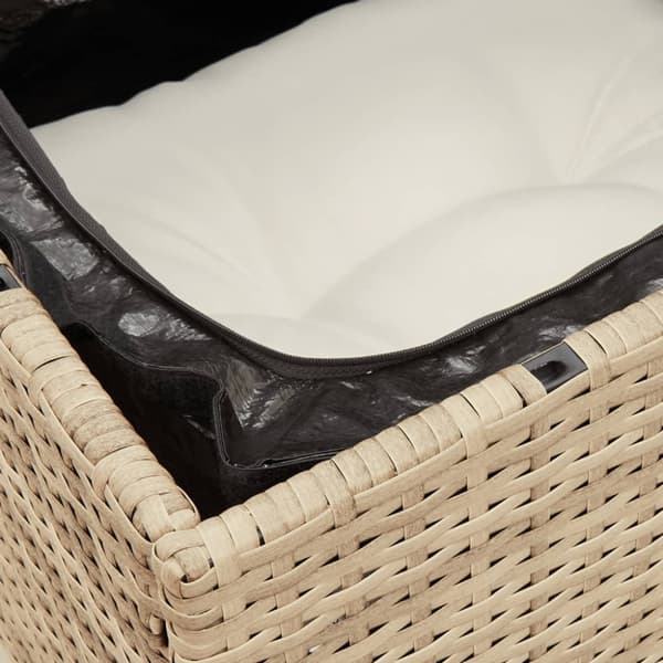Trädgårdssoffa 2-sits med dynor konstrotting beige