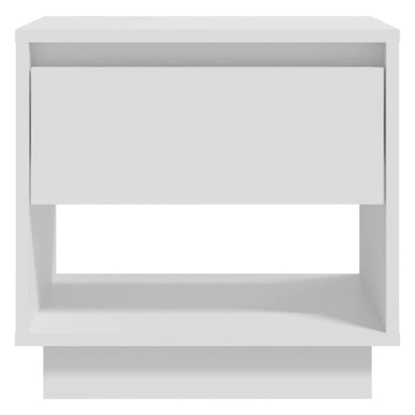 Sängbord vit 45x34x44 cm konstruerat trä