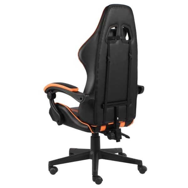 Gamingstol svart och orange konstläder